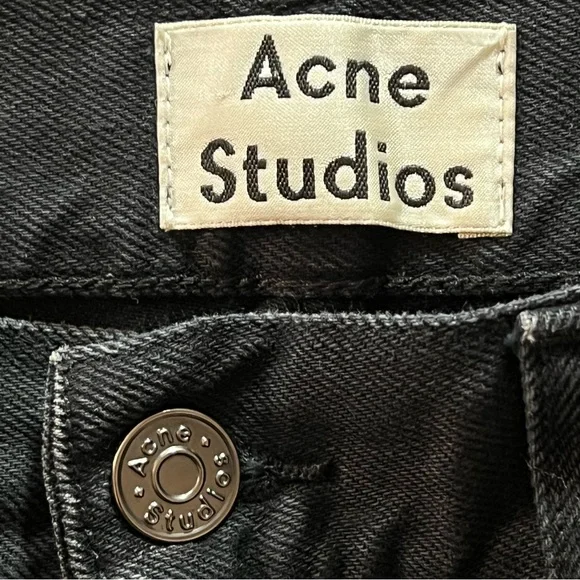 Acne Studio Boy Black Stretch Denim Jeans Women’s Size 30 - Picture 4 of 6